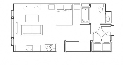 a black and white drawing of a floor plan of a house